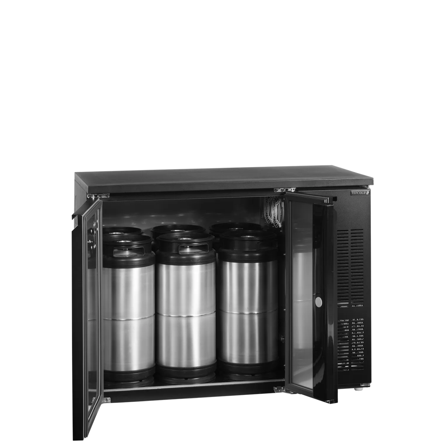 Refroidisseur de fût 2 portes CKC6 noir 15877 TEFCOLD-mondialchr.com