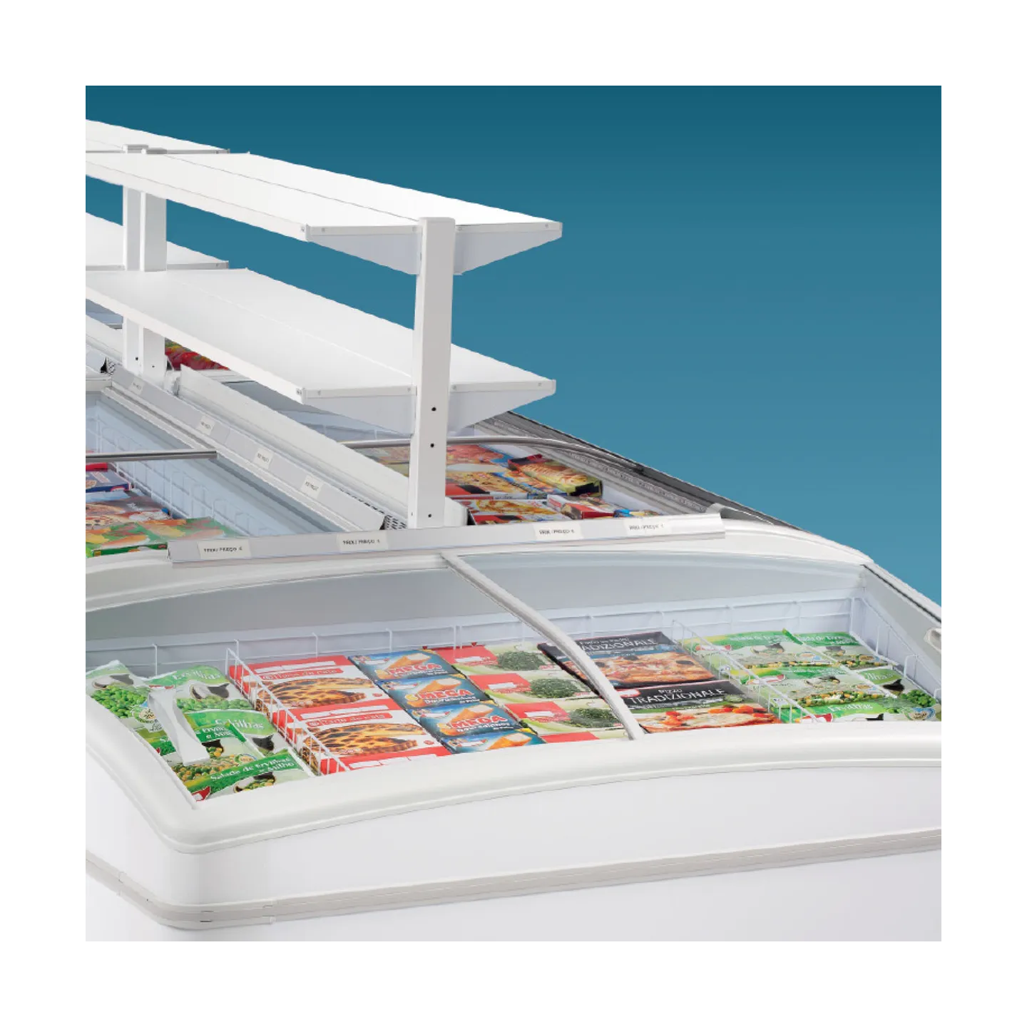 Congélateur de supermarché SHALLOW 150-CF blanc 17309 TEFCOLD-mondialchr.com