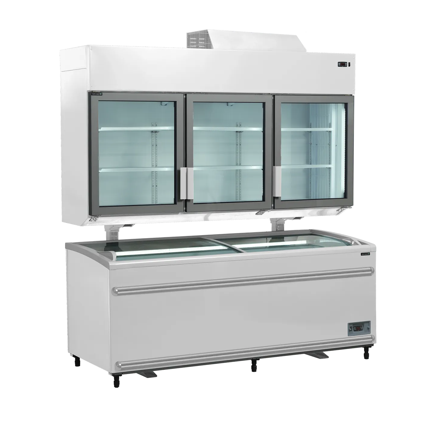 Congélateur armoire de supermarché MTF185 blanc 41038 TEFCOLD-mondialchr.com