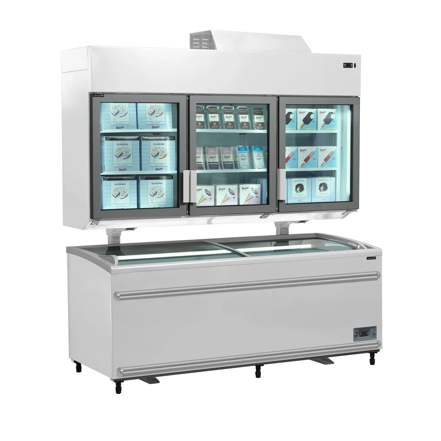 Congélateur armoire de supermarché MTF210 blanc 41041 TEFCOLD-mondialchr.com
