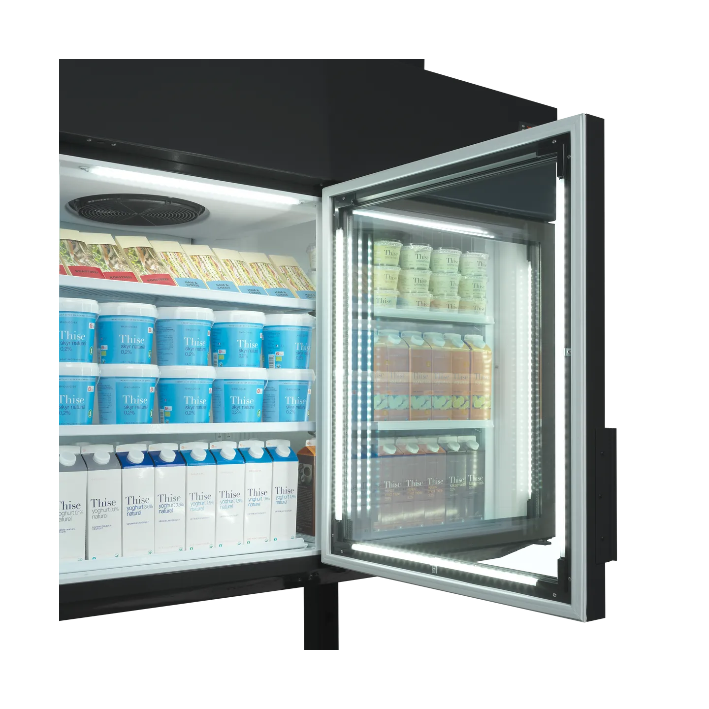 Congélateur armoire de supermarché MTF185B VS Noir 41046 TEFCOLD-mondialchr.com