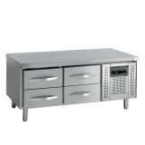 Soubassement réfrigéré UC5240 4 tiroirs GN1/1 pces Inox 16534 TEFCOLD-mondialchr.com