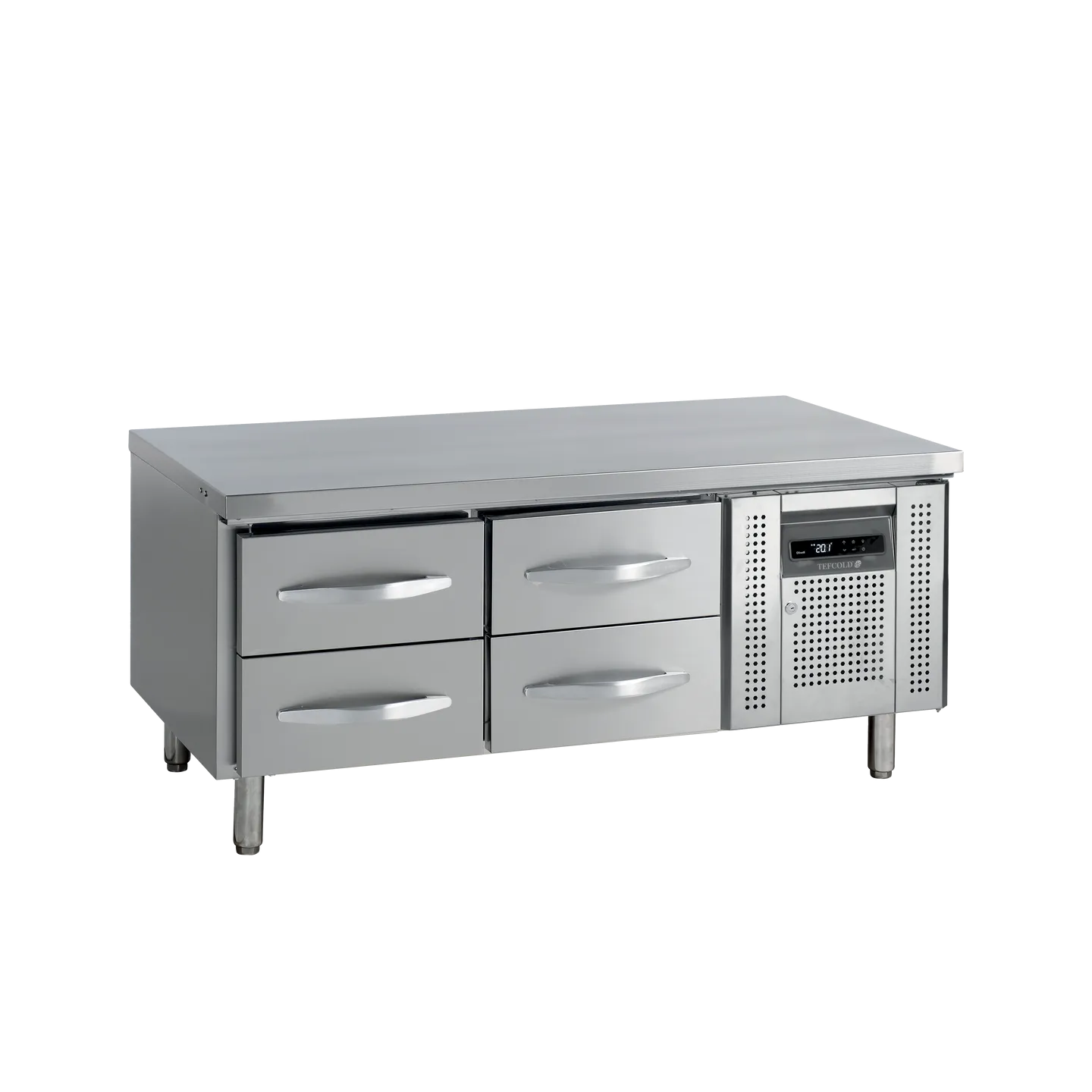 Soubassement réfrigéré UC5240 4 tiroirs GN1/1 pces Inox 16534 TEFCOLD-mondialchr.com