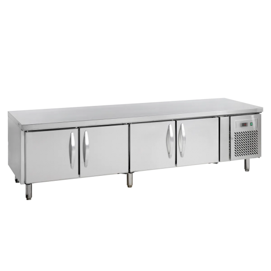 Soubassement réfrigéré UC5410 4 portes Inox 16539 TEFCOLD-mondialchr.com