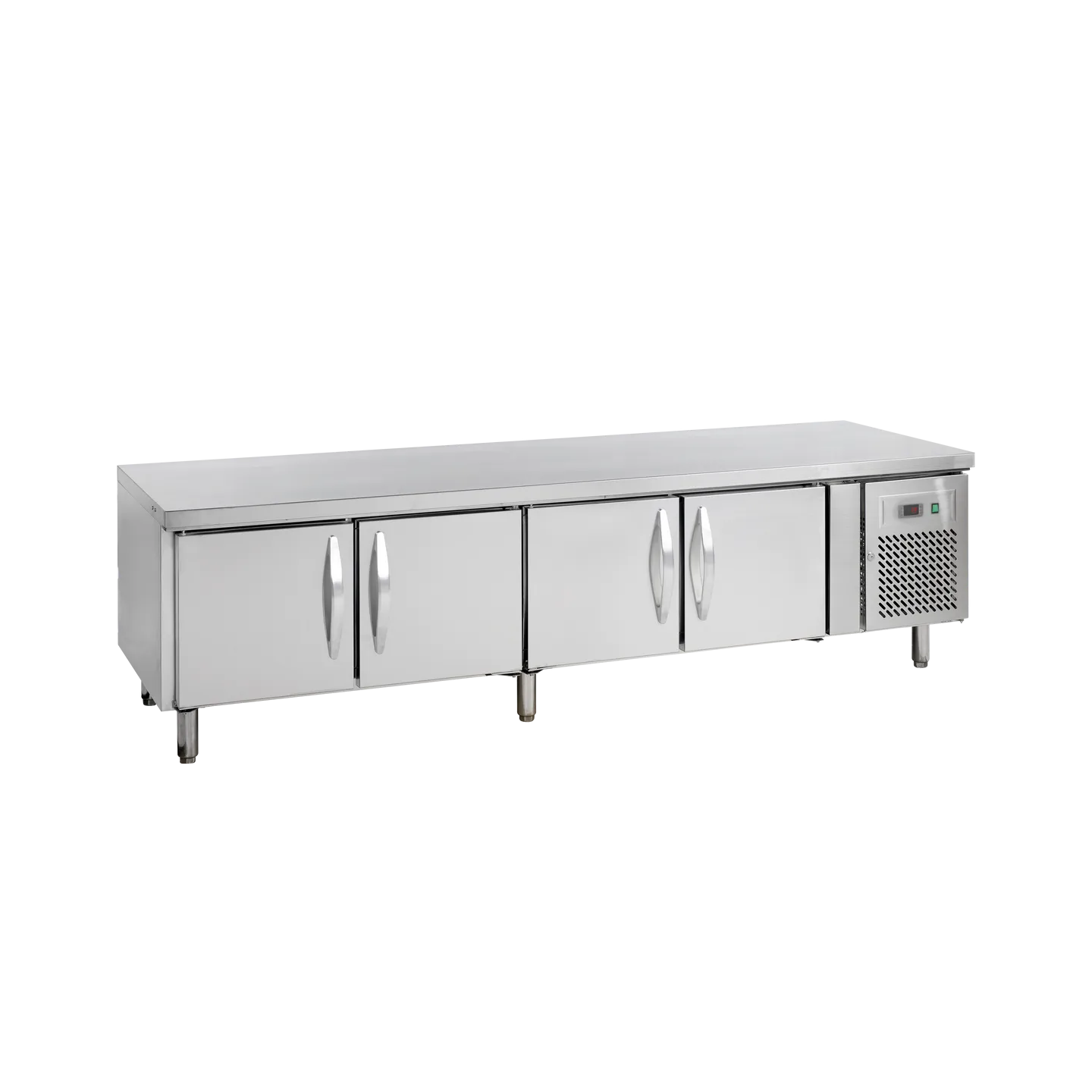 Soubassement réfrigéré UC5410 4 portes Inox 16539 TEFCOLD-mondialchr.com