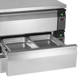 Soubassement réfrigéré UD2-2  Uni-Tiroir GN2/1 pces Inox16546 TEFCOLD-mondialchr.com
