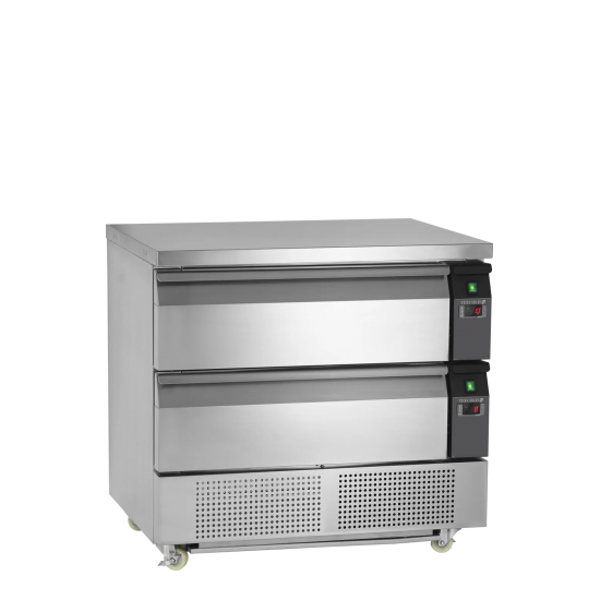 Soubassement réfrigéré UD2-2  Uni-Tiroir GN2/1 pces Inox16546 TEFCOLD-mondialchr.com