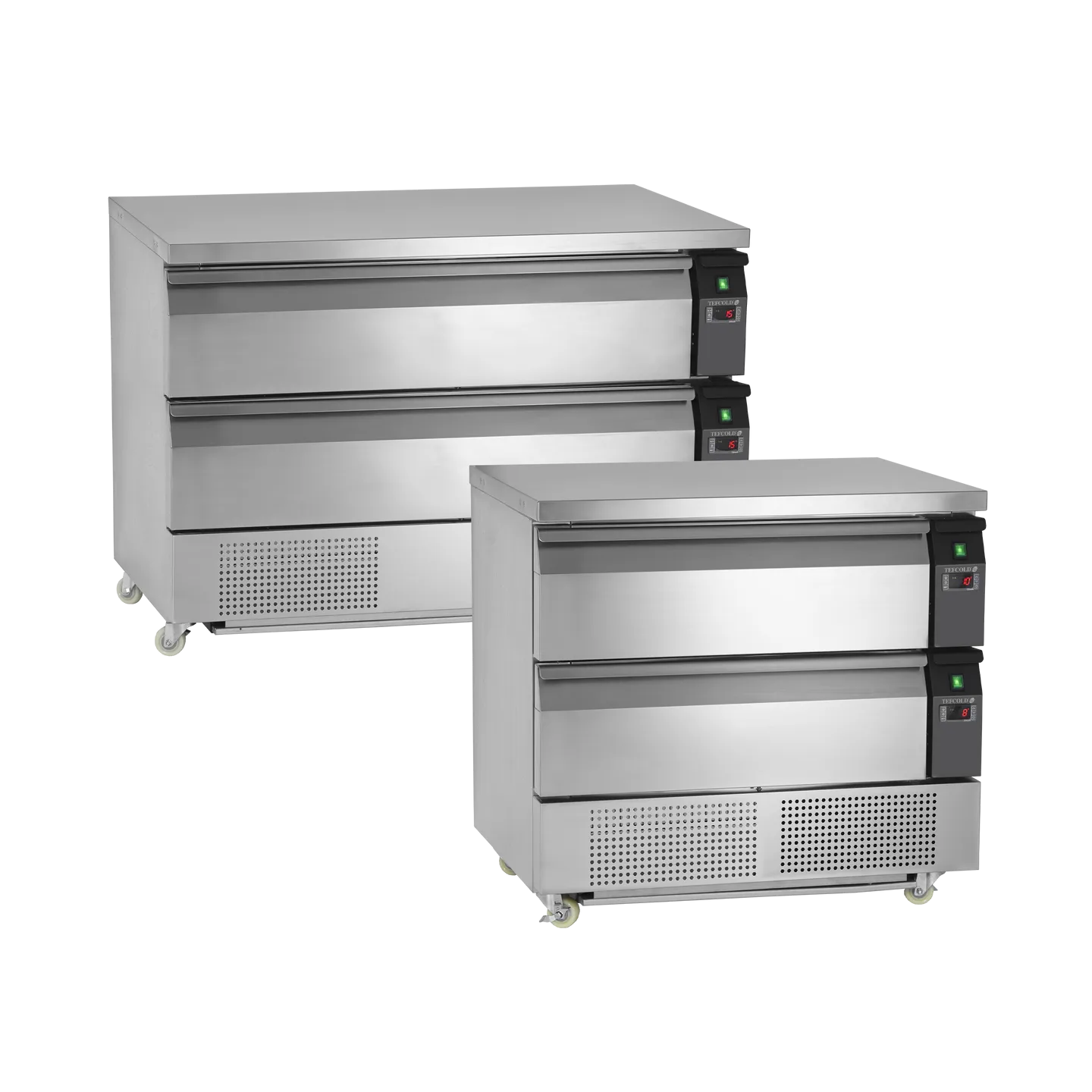 Soubassement réfrigéré UD2-2  Uni-Tiroir GN2/1 pces Inox16546 TEFCOLD-mondialchr.com