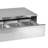 Soubassement réfrigéré UD2-3 Uni-Tiroir GN2/1 pces Inox 16548 TEFCOLD-mondialchr.com