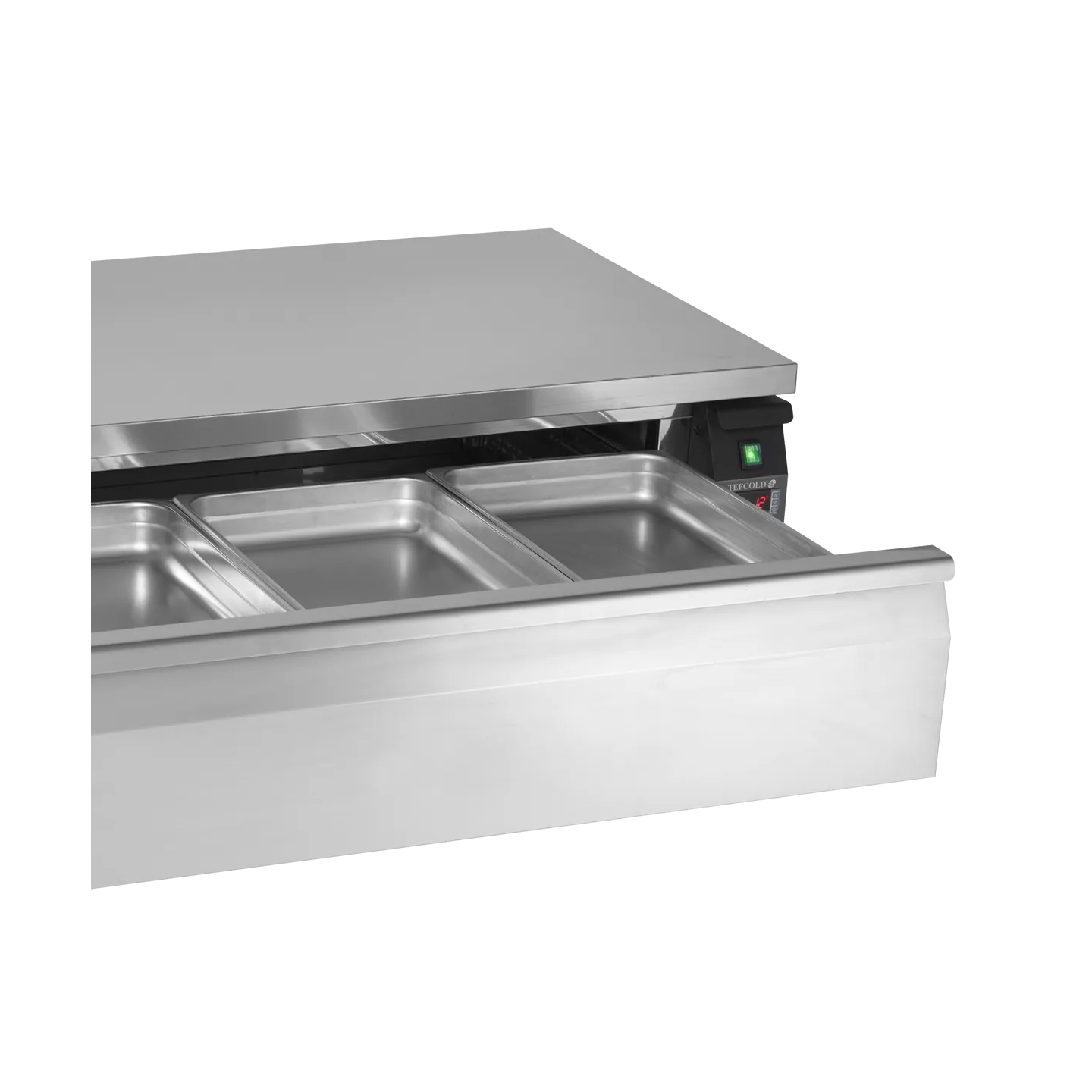 Soubassement réfrigéré UD2-3 Uni-Tiroir GN2/1 pces Inox 16548 TEFCOLD-mondialchr.com