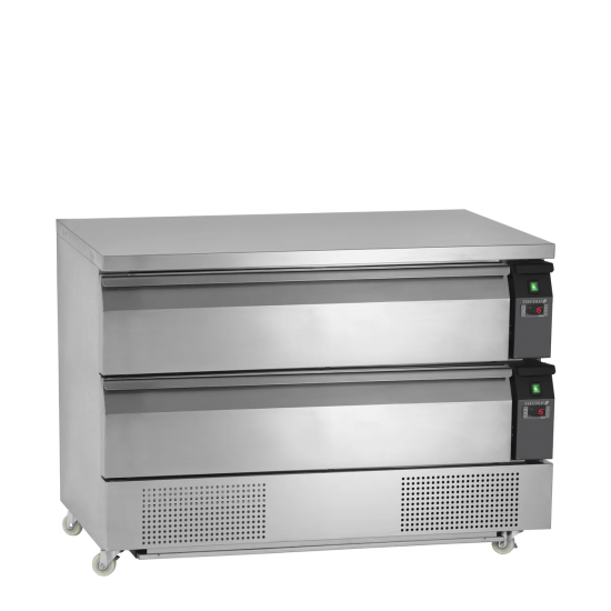 Soubassement réfrigéré UD2-3 Uni-Tiroir GN2/1 pces Inox 16548 TEFCOLD-mondialchr.com