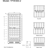 Cave à vin positive 2 zones TFW300-2F Noir 34126 TEFCOLD-mondialchr.com
