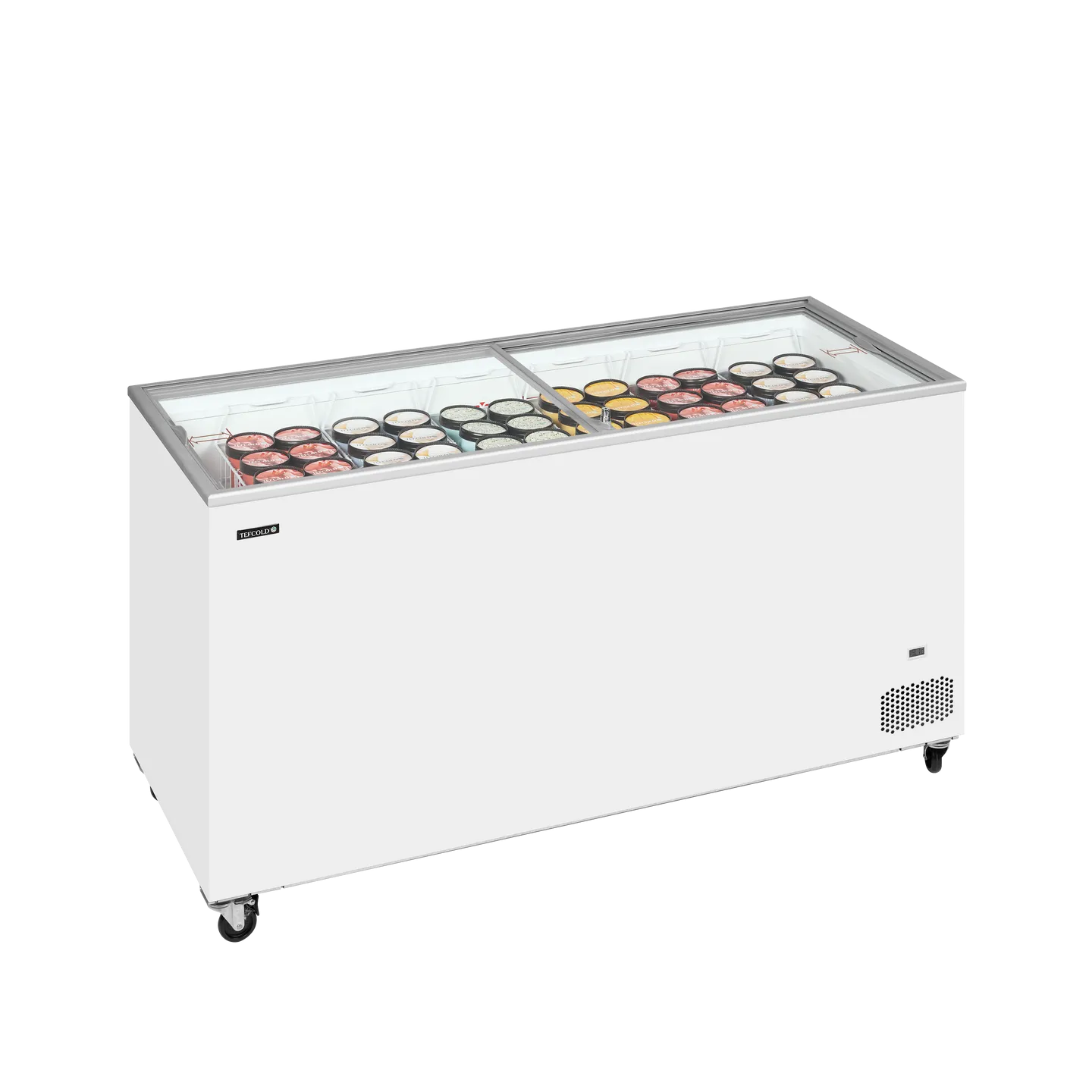 Congélateur vitré de crème glacée IC551SC (555 / 486) blanc  48827 TEFCOLD-mondialchr.com