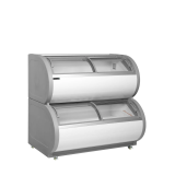 Vitrine froid négatif à deux niveaux TD500 ( 450 / 408) blanc 45261 TEFCOLD-mondialchr.com