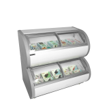 Vitrine froid négatif à deux niveaux TD500 ( 450 / 408) blanc 45261 TEFCOLD-mondialchr.com