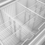 Vitrine froid négatif à deux niveaux TD500 ( 450 / 408) blanc 45261 TEFCOLD-mondialchr.com