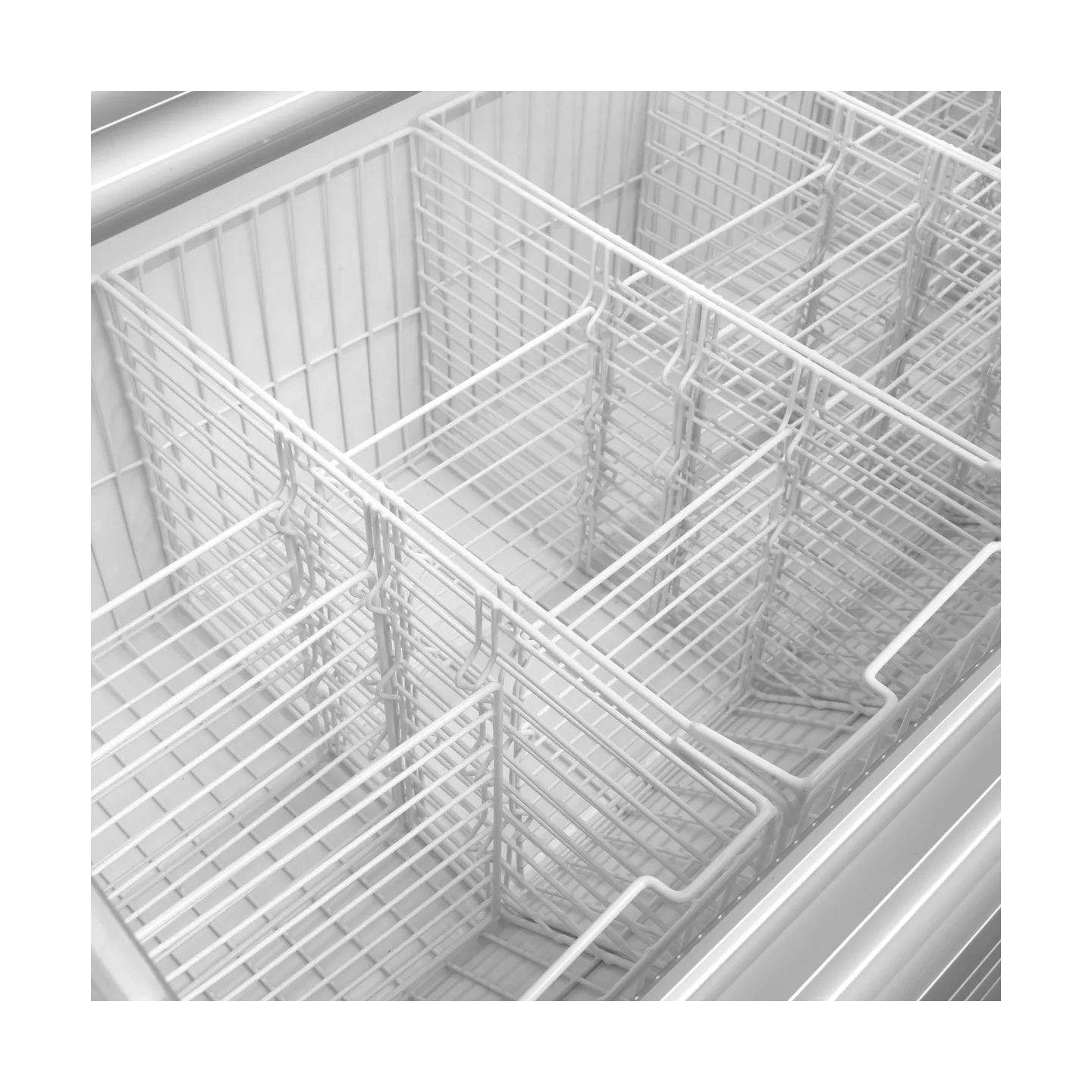 Vitrine froid négatif à deux niveaux TD500 ( 450 / 408) blanc 45261 TEFCOLD-mondialchr.com
