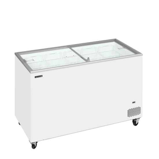 Congélateur vitré de crème glacée IC401SC ( 401 / 350)blanc 49761 TEFCOLD-mondialchr.com