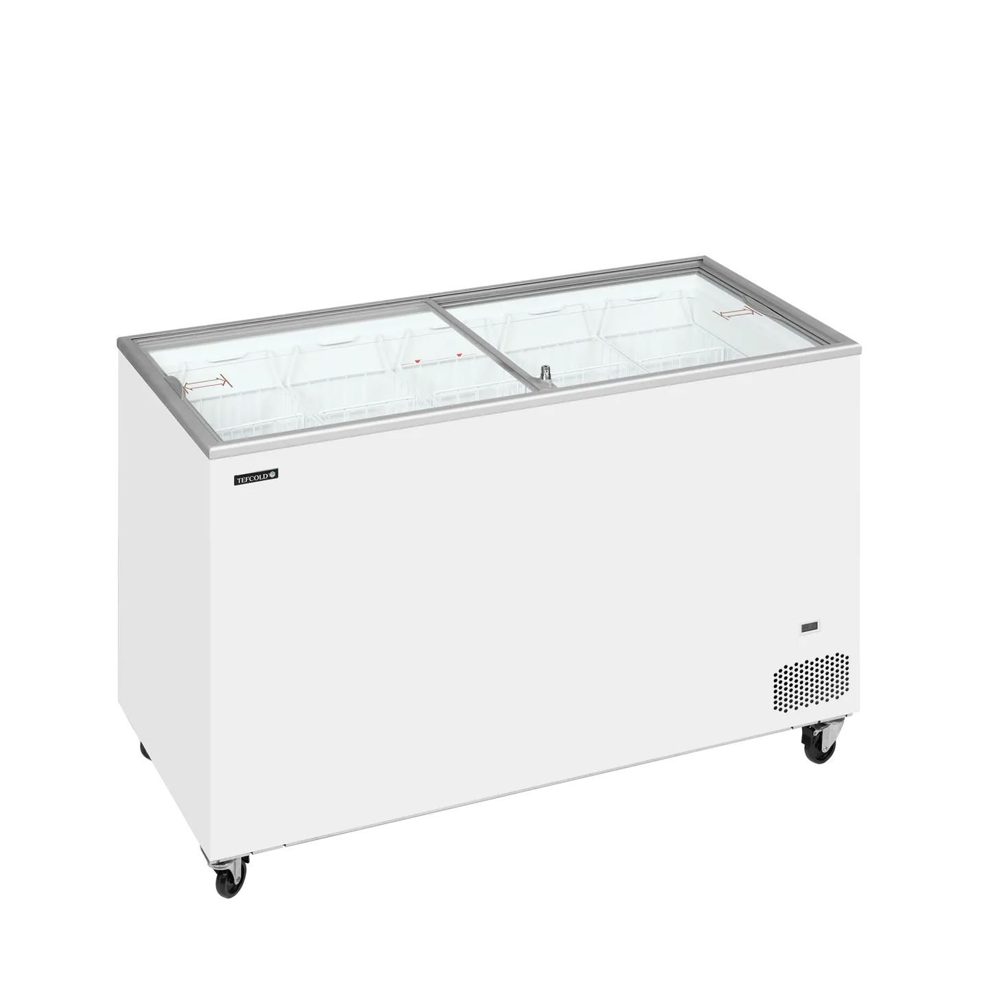 Congélateur vitré de crème glacée IC401SC ( 401 / 350)blanc 49761 TEFCOLD-mondialchr.com