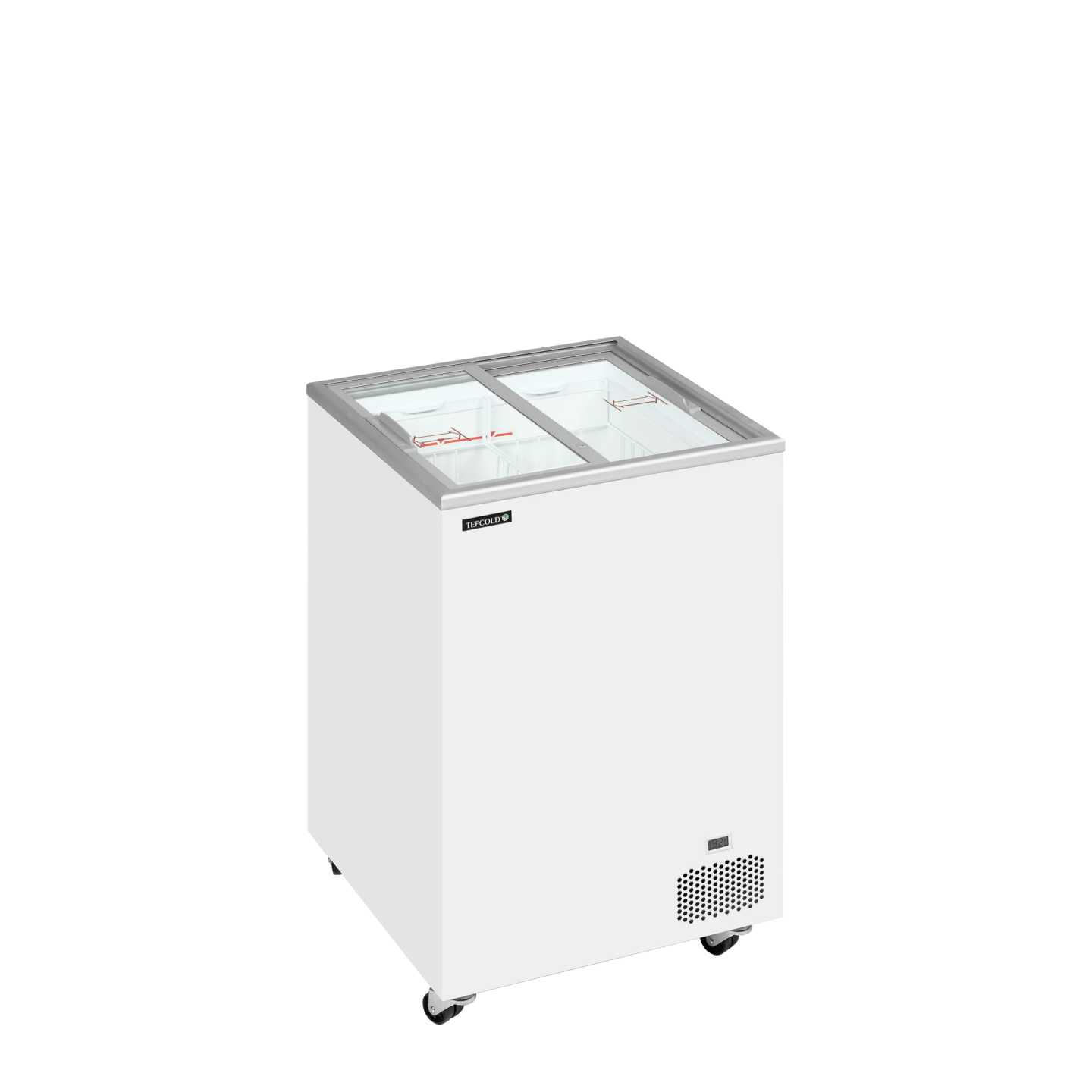 Congélateur vitré de crème glacée IC101SC (108 / 91) blanc 51131 TEFCOLD-mondialchr.com