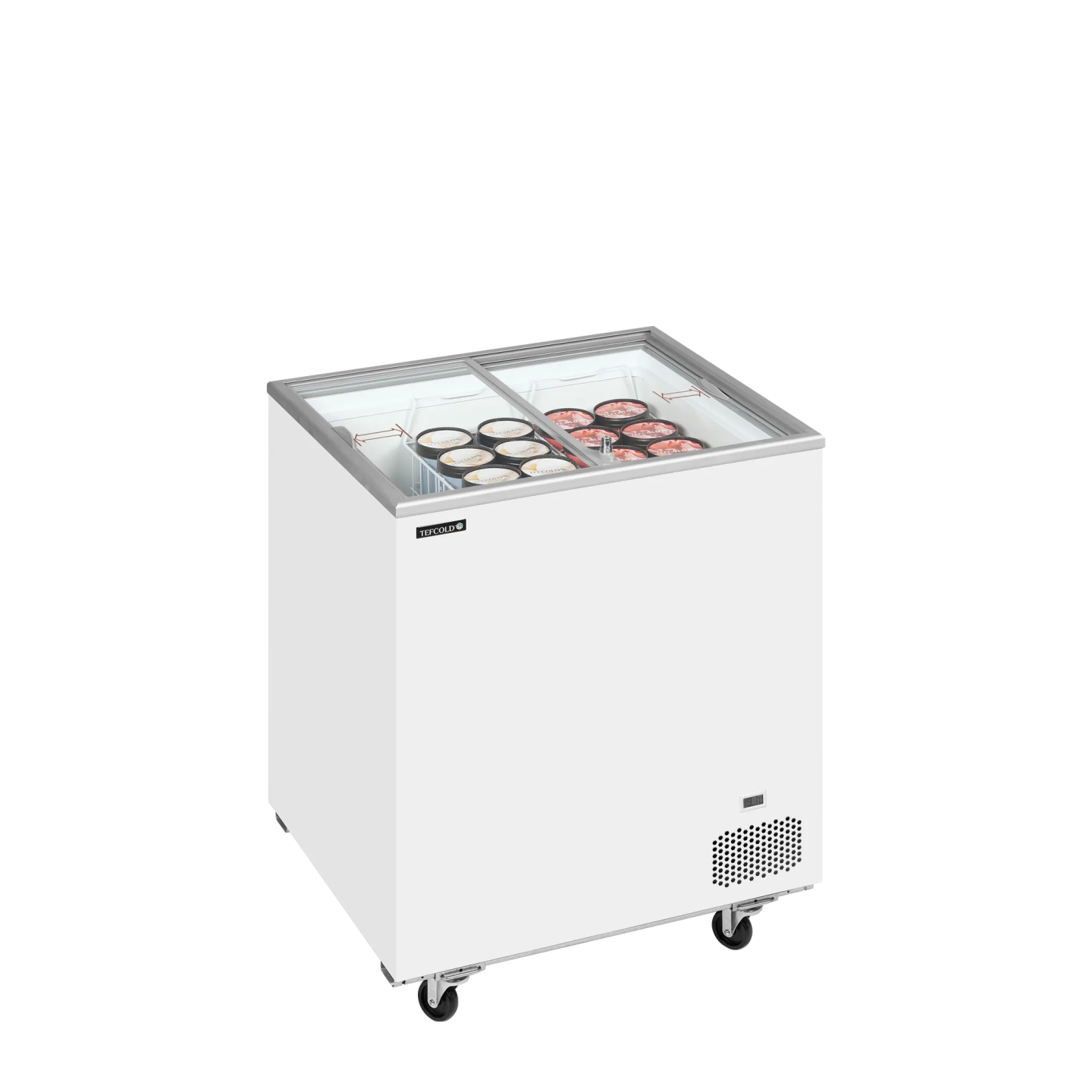 Congélateur vitré de crème glacée IC201SC (191 / 165) blanc 48829 TEFCOLD-mondialchr.com