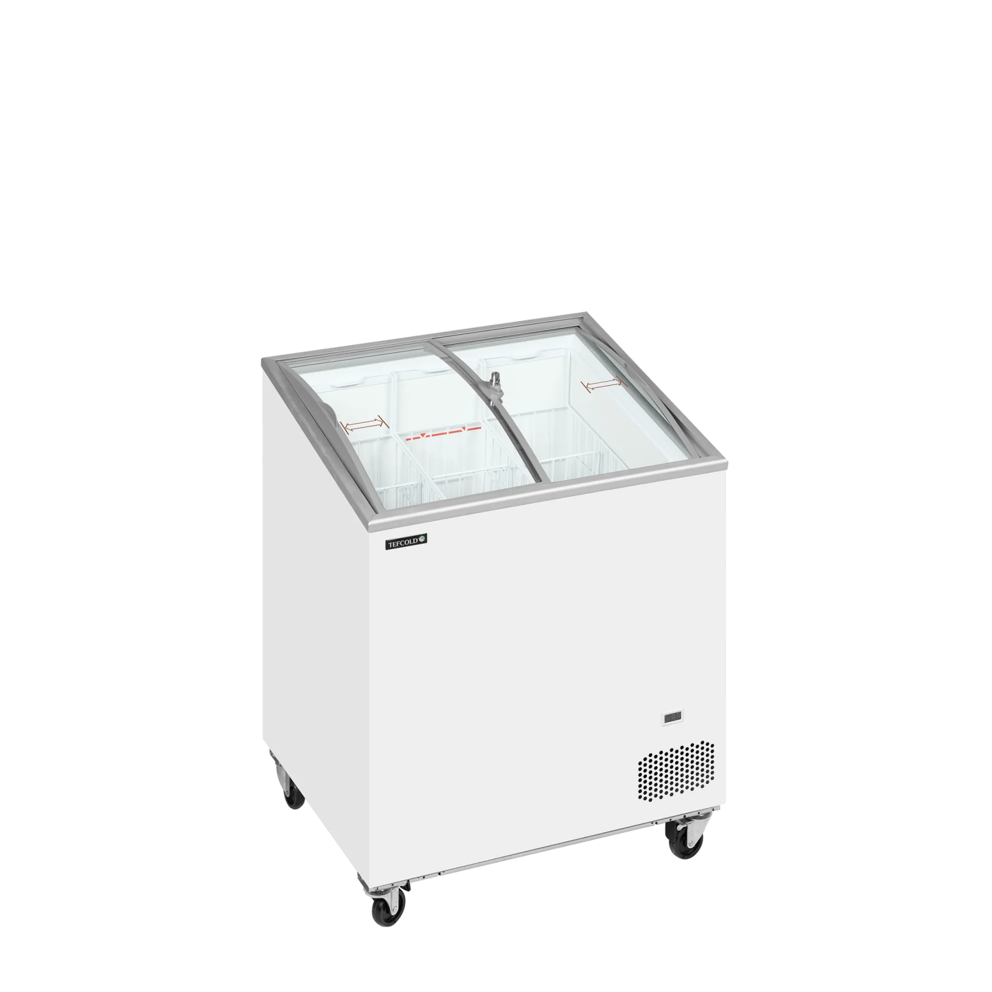 Congélateur vitré de crème glacée IC201SCEB (176 / 157) blanc 48837 TEFCOLD-mondialchr.com