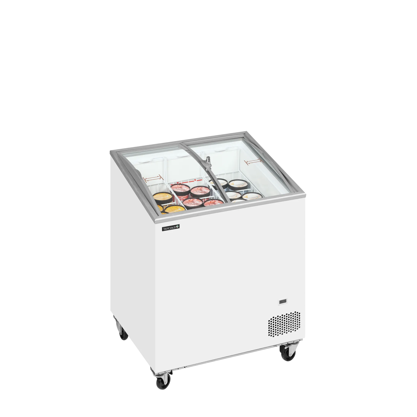 Congélateur vitré de crème glacée IC201SCEB (176 / 157) blanc 48837 TEFCOLD-mondialchr.com