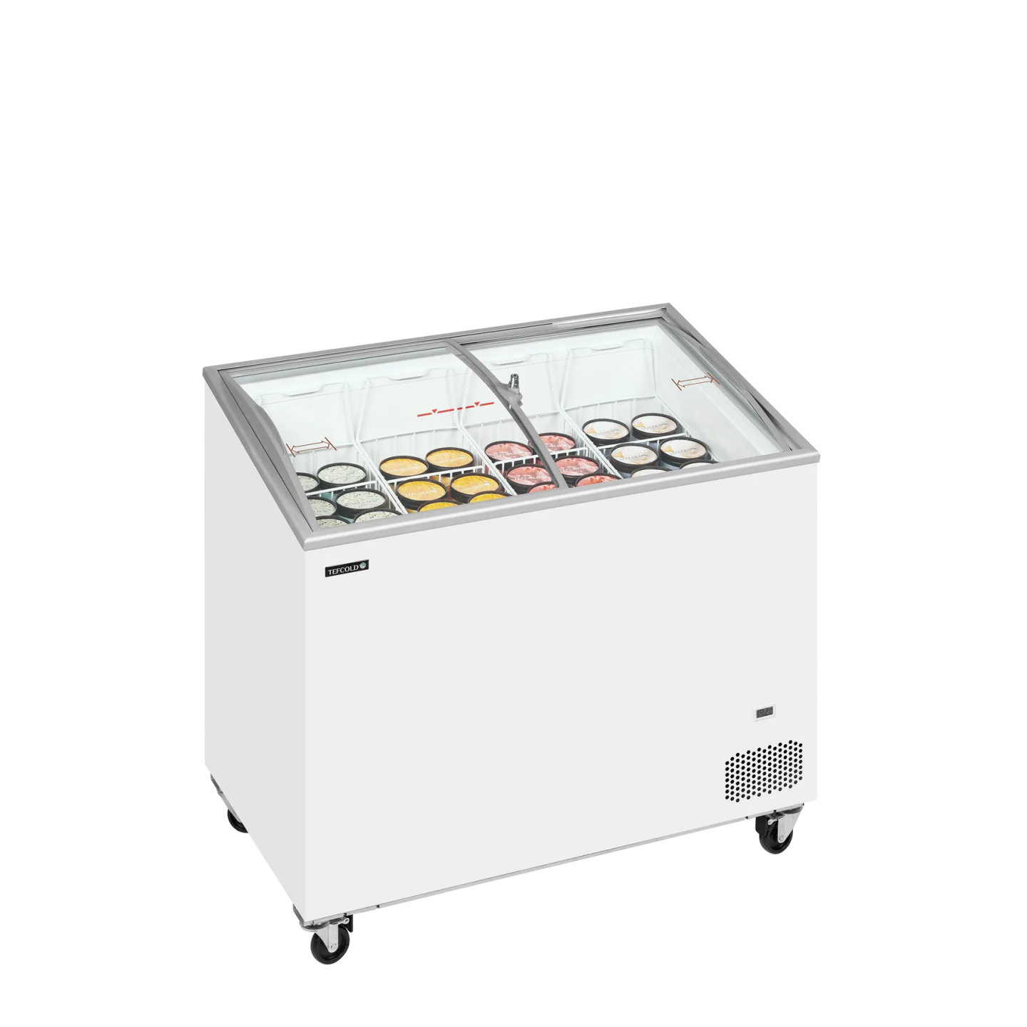 Congélateur vitré de crème glacée IC301SCEB (264 / 230) blanc 48839 TEFCOLD-mondialchr.com