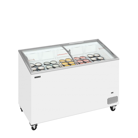 Congélateur vitré de crème glacée IC401SCEB (352 / 325) blanc 48841 TEFCOLD-mondialchr.com
