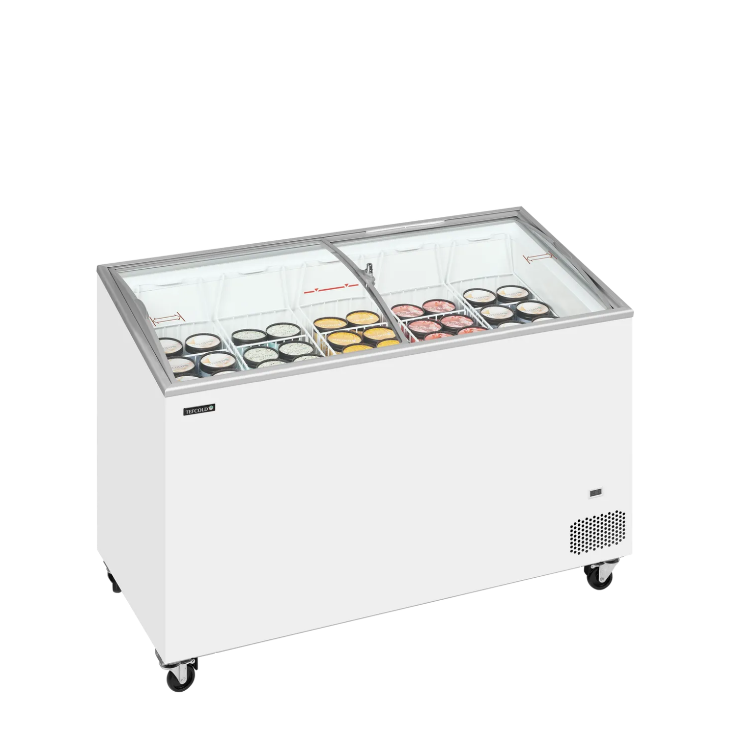 Congélateur vitré de crème glacée IC401SCEB (352 / 325) blanc 48841 TEFCOLD-mondialchr.com