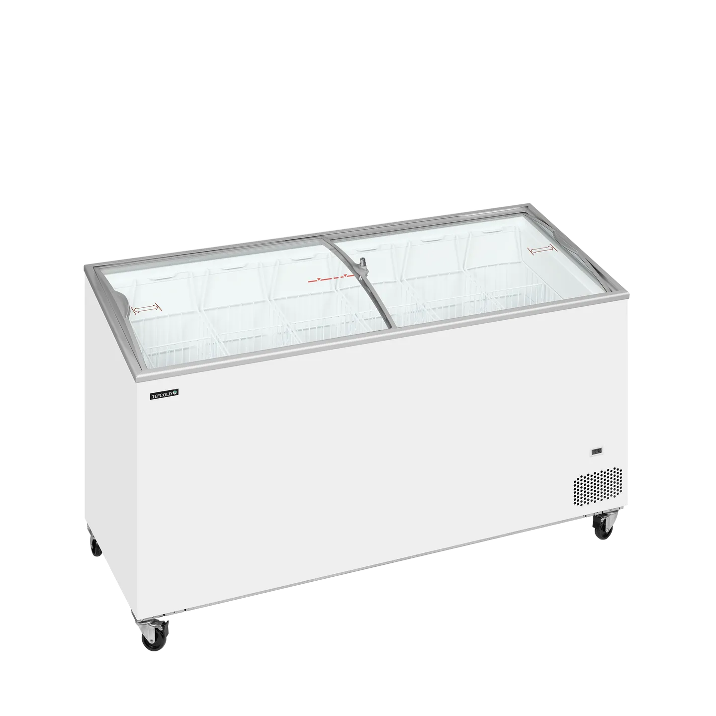 Congélateur vitré de crème glacée IC501SCEB (427 / 398) blanc 48843 TEFCOLD-mondialchr.com