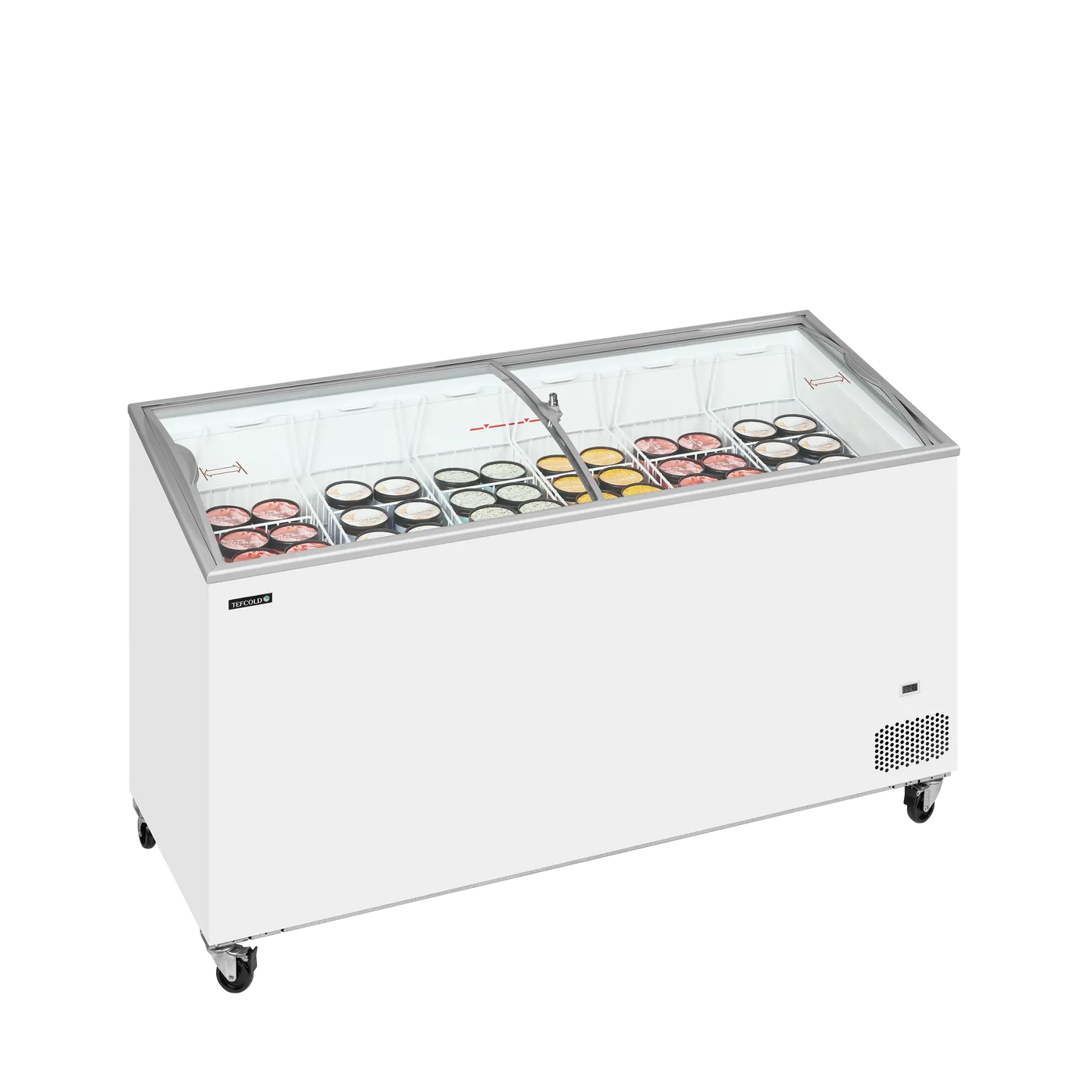 Congélateur vitré de crème glacée IC501SCEB (427 / 398) blanc 48843 TEFCOLD-mondialchr.com