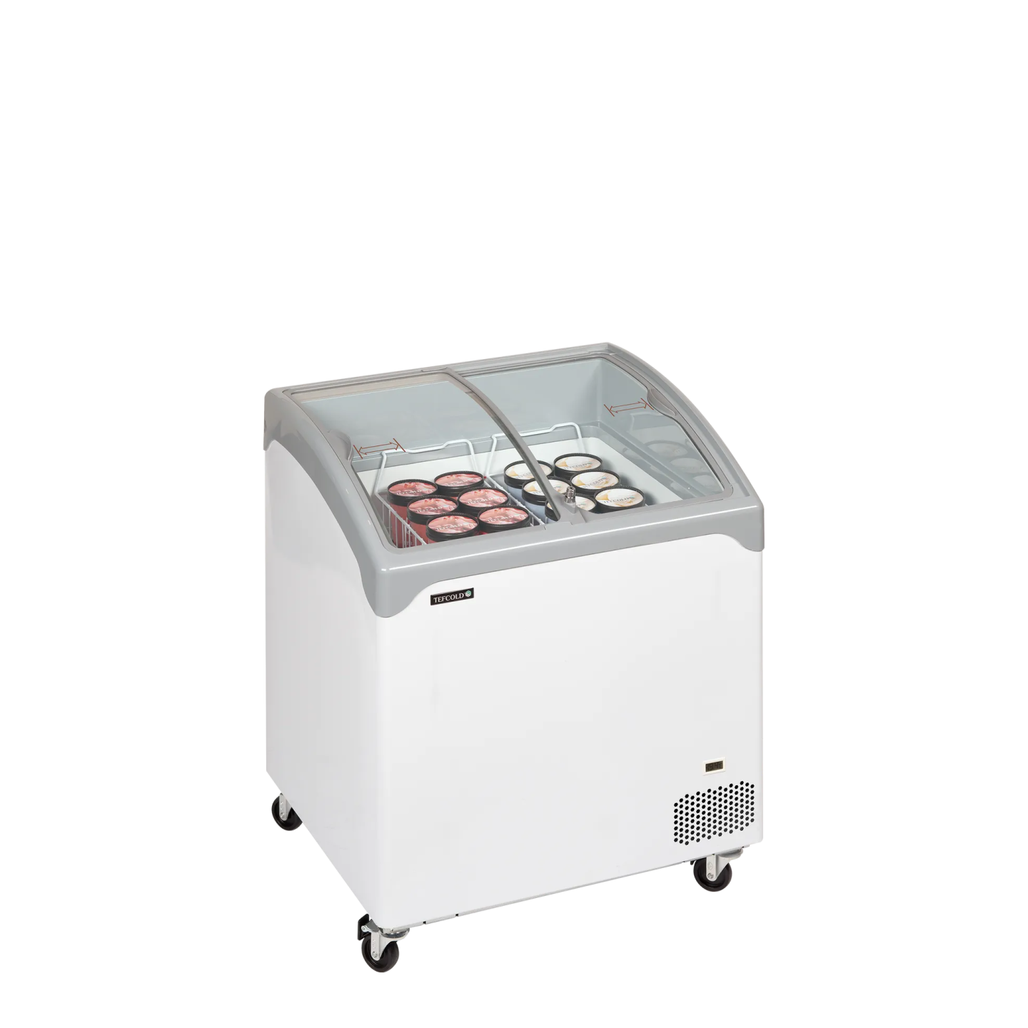Congélateur vitré de crème glacée NIC201SCEB (185 / 138) blanc 48858 TEFCOLD-mondialchr.com