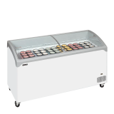 Congélateur vitré de crème glacée NIC501SCEB (475 / 367) blanc 48864 TEFCOLD-mondialchr.com