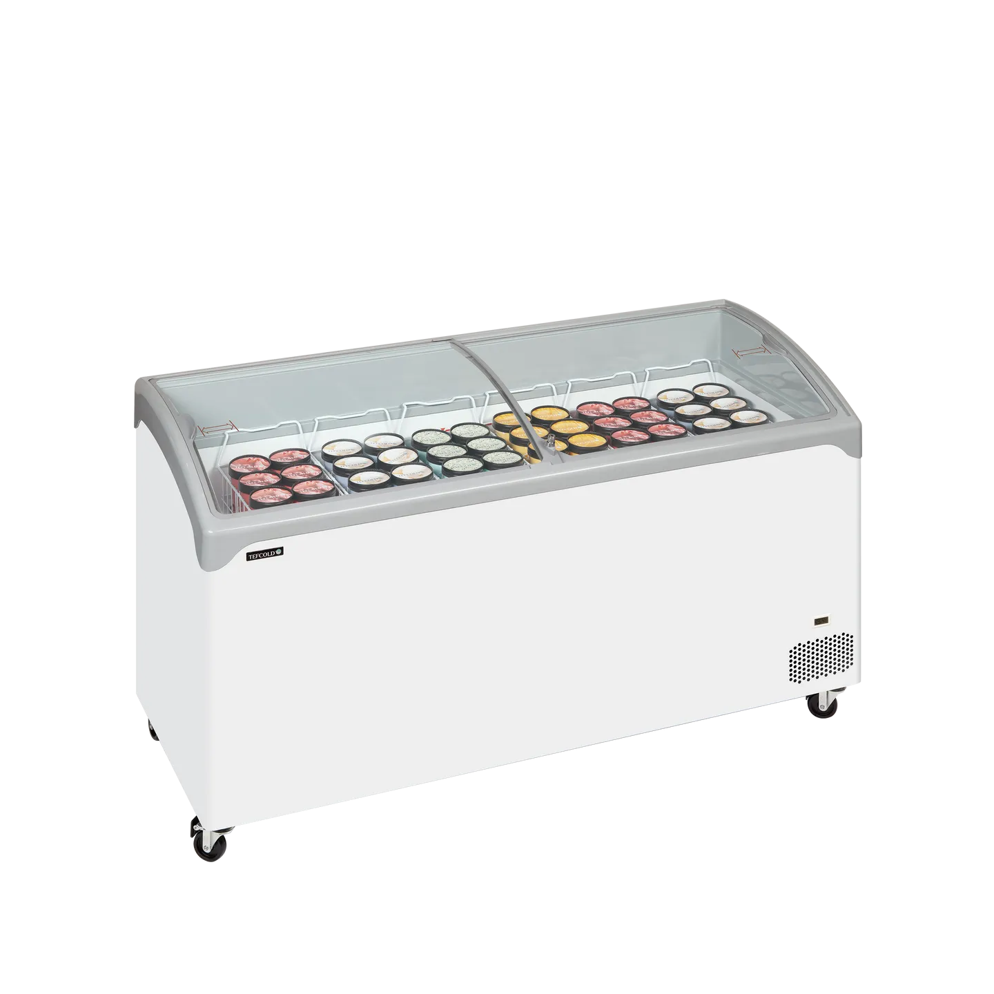 Congélateur vitré de crème glacée NIC501SCEB (475 / 367) blanc 48864 TEFCOLD-mondialchr.com