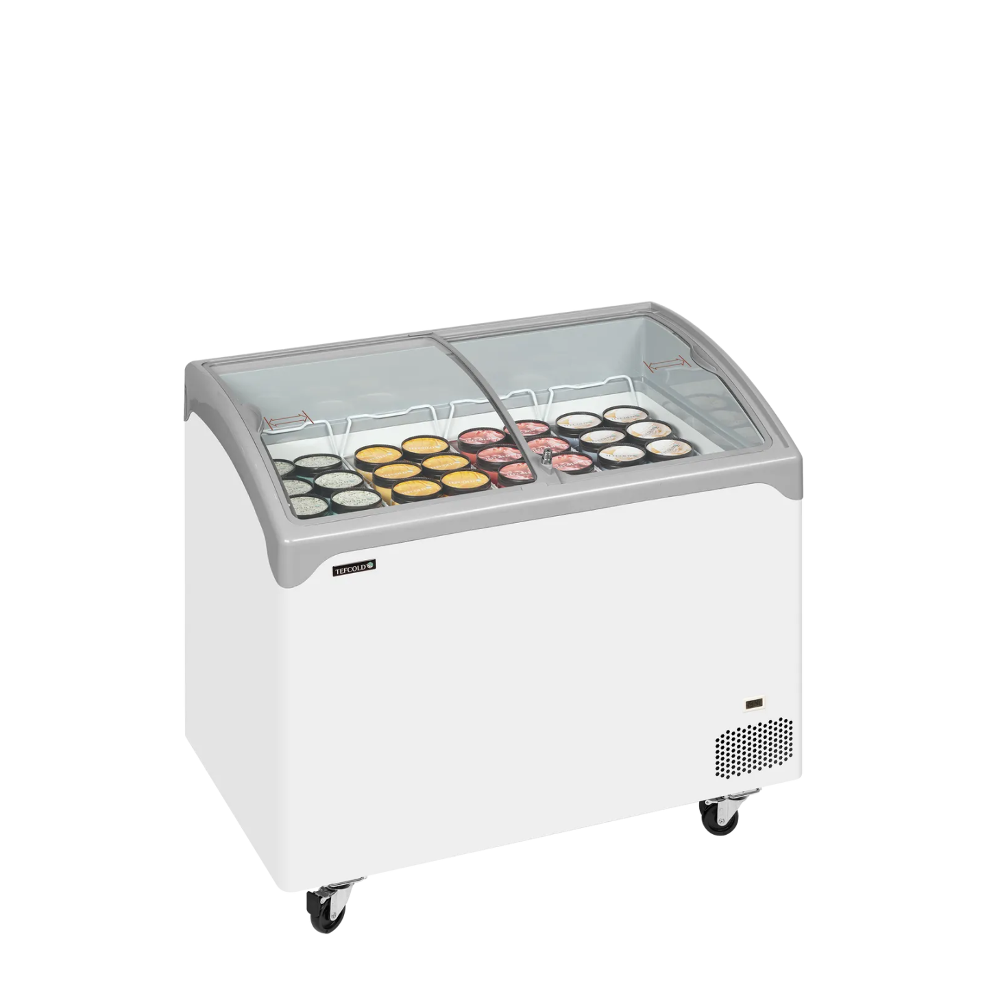 Congélateur vitré de crème glacée NIC301SCEB ( 286 / 218) blanc 49759 TEFCOLD-mondialchr.com