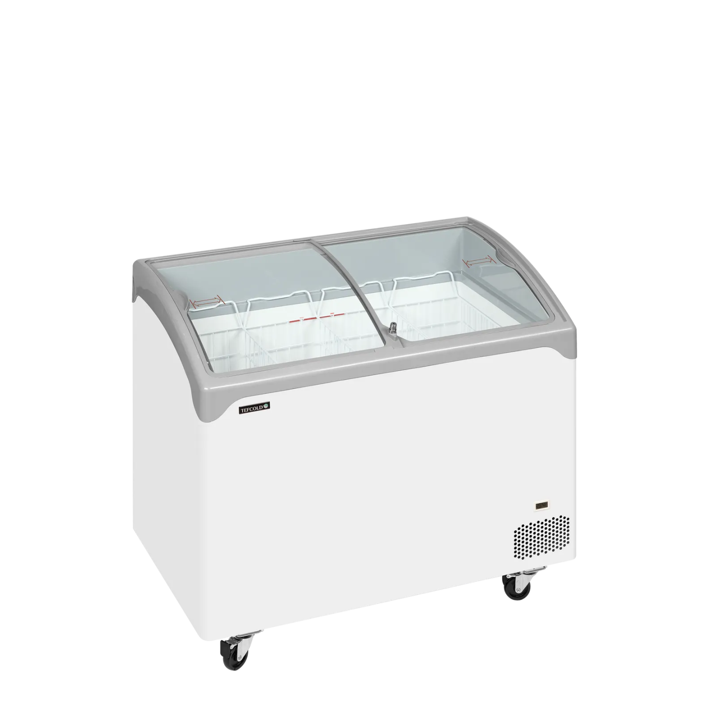 Congélateur vitré de crème glacée NIC301SCEB ( 286 / 218) blanc 49759 TEFCOLD-mondialchr.com