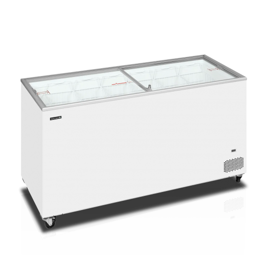 Congélateur vitré de crème glacée IC501SC (491 / 430) blanc 49767 TEFCOLD-mondialchr.com