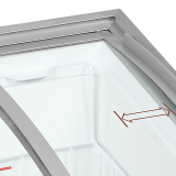 Congélateur vitré de crème glacée IC101SCEB LED (100 / 85) blanc 49261 TEFCOLD-mondialchr.com