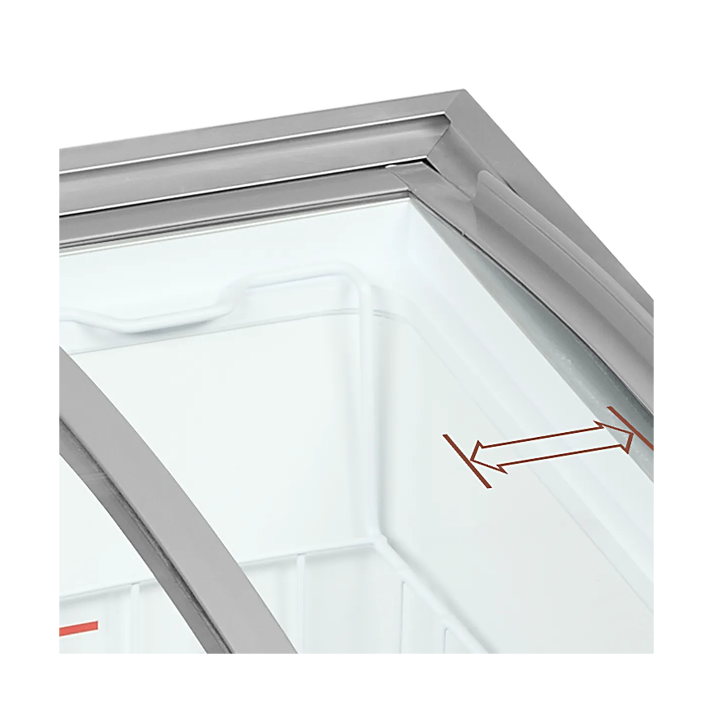 Congélateur vitré de crème glacée IC101SCEB LED (100 / 85) blanc 49261 TEFCOLD-mondialchr.com