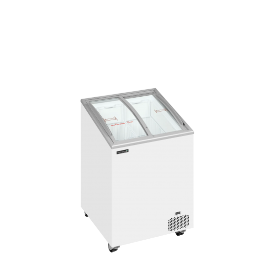 Congélateur vitré de crème glacée IC101SCEB LED (100 / 85) blanc 49261 TEFCOLD-mondialchr.com