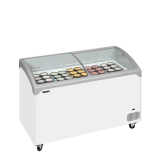 Congélateur vitré de crème glacée NIC401SCEB (388 / 298) blanc 48861 TEFCOLD-mondialchr.com