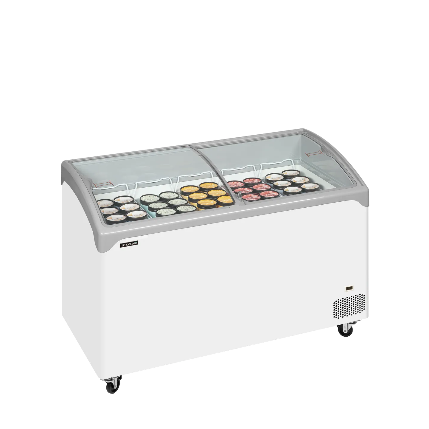 Congélateur vitré de crème glacée NIC401SCEB (388 / 298) blanc 48861 TEFCOLD-mondialchr.com