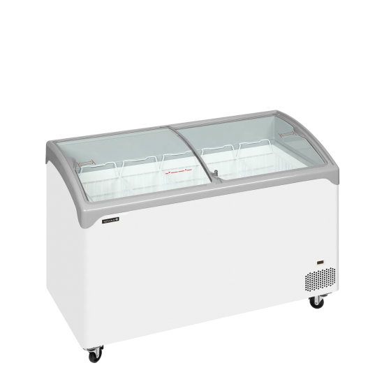 Congélateur vitré de crème glacée NIC401SCEB (388 / 298) blanc 48861 TEFCOLD-mondialchr.com