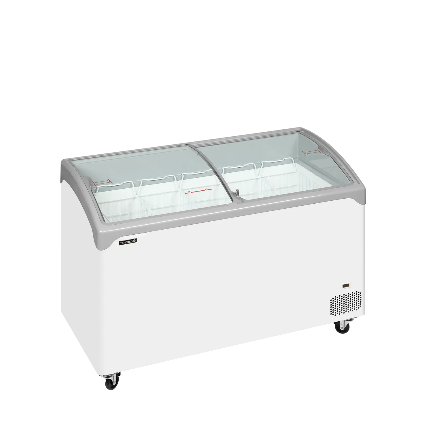 Congélateur vitré de crème glacée NIC401SCEB (388 / 298) blanc 48861 TEFCOLD-mondialchr.com