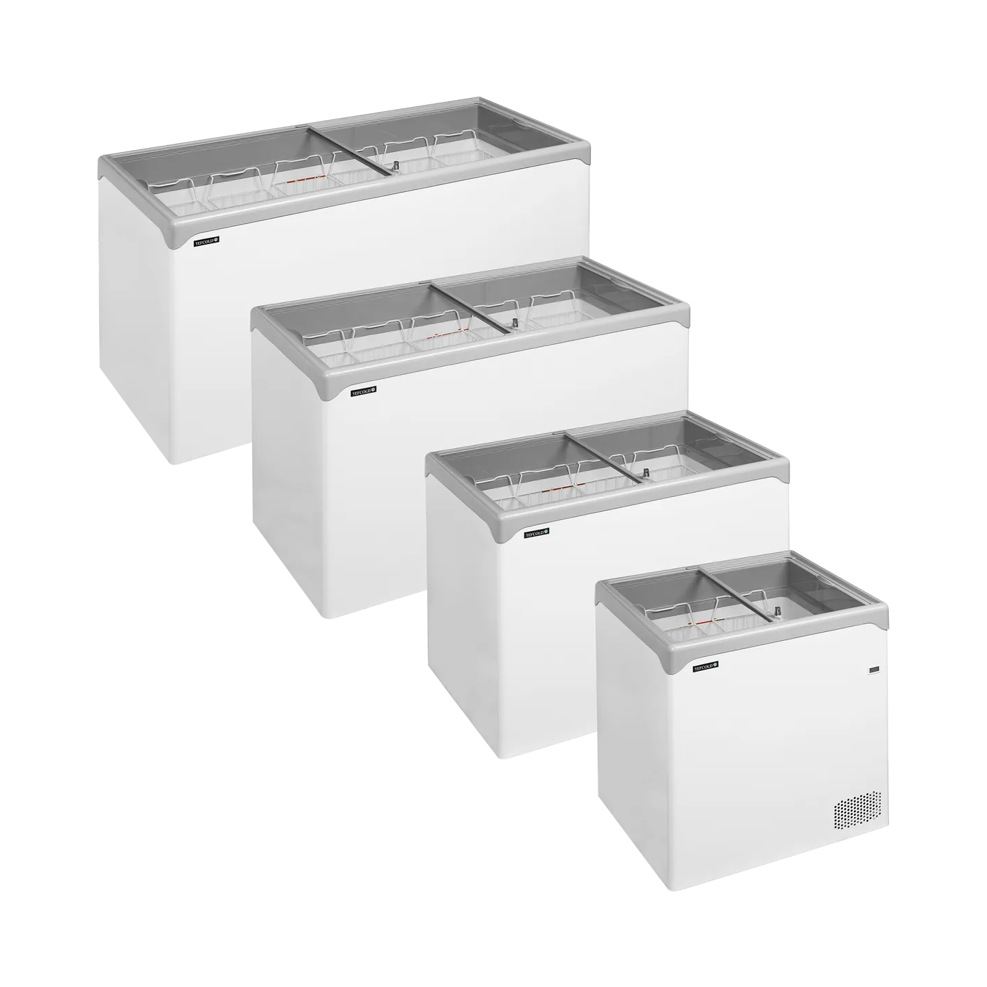 Congélateur vitré de crème glacée NIC501SC (478 / 367) blanc 51911TEFCOLD-mondialchr.com