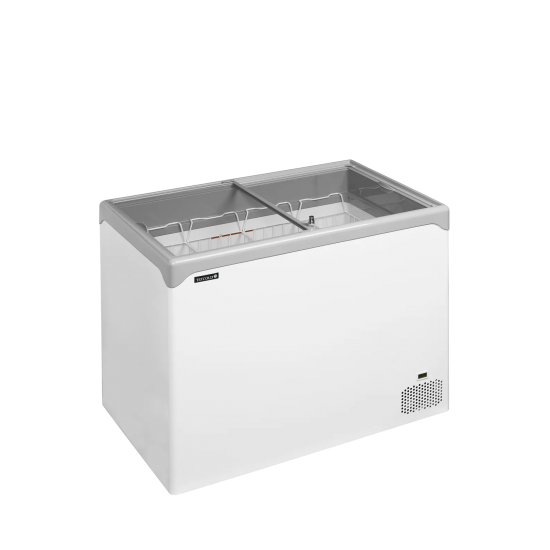 Congélateur vitré de crème glacée NIC301SC (288 / 218) blanc 51132 TEFCOLD-mondialchr.com