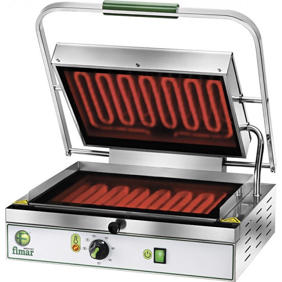 Grill Panini Vitrocéramique Lisse Rainurée Large Simple Fimar