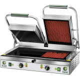 Grill Panini Vitrocéramique Lisse Rainurée Double Fimar
