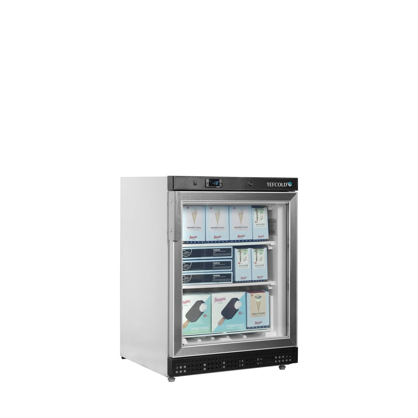 Congélateur vertical vitré UF200G (200 / 120L) Blanc 33858 TEFCOLD-mondialchr.com